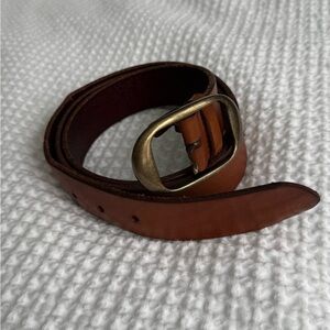 J. Jill Genuine Leather Belt with Brass Buckle
